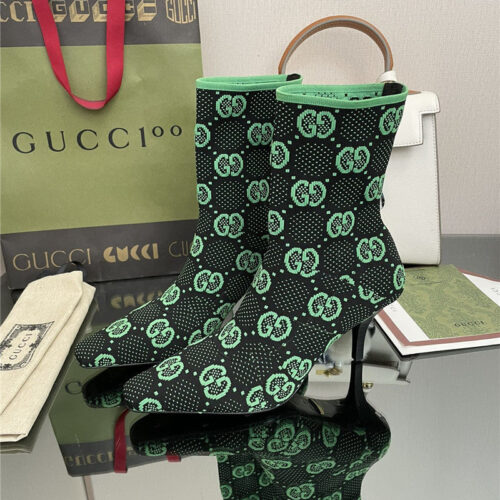 High Quality Luxury Gucci New GG Knitted Ankle Boots Elastic Socks Boots