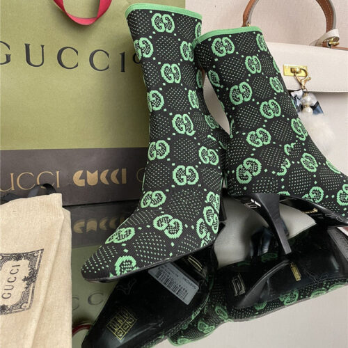 High Quality Luxury Gucci New GG Knitted Ankle Boots Elastic Socks Boots product detail