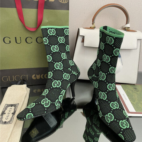 High Quality Luxury Gucci New GG Knitted Ankle Boots Elastic Socks Boots product detail