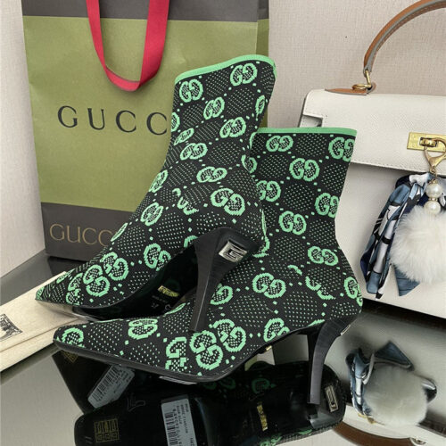 High Quality Luxury Gucci New GG Knitted Ankle Boots Elastic Socks Boots product detail