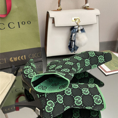 High Quality Luxury Gucci New GG Knitted Ankle Boots Elastic Socks Boots product detail