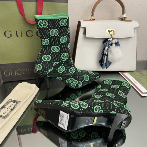 High Quality Luxury Gucci New GG Knitted Ankle Boots Elastic Socks Boots product detail