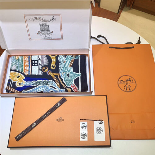 High Quality Luxury Hermes Rayures D’ete 140Cm Shawl – Style 26237 product detail
