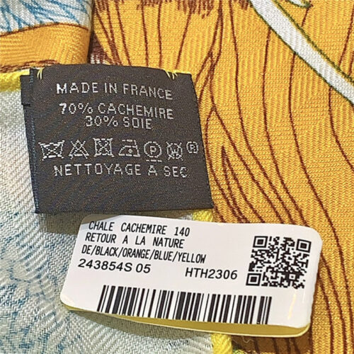 High Quality Luxury Hermes New “Back To Nature” Yellow Silk Scarf product detail