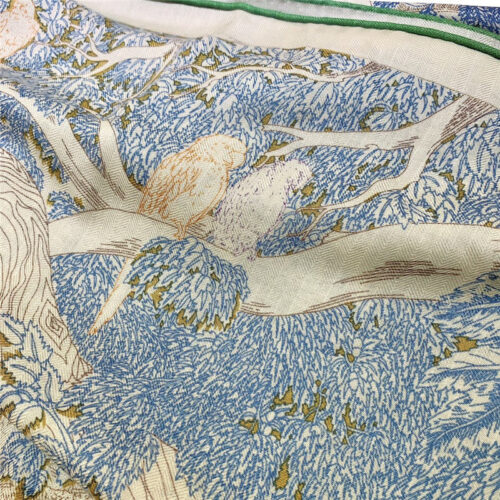 High Quality Luxury Hermes New “Back To Nature” Beige Silk Scarf product detail