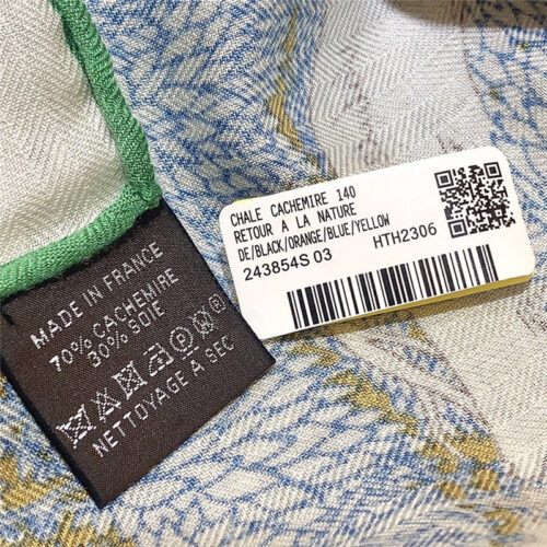 High Quality Luxury Hermes New “Back To Nature” Beige Silk Scarf product detail