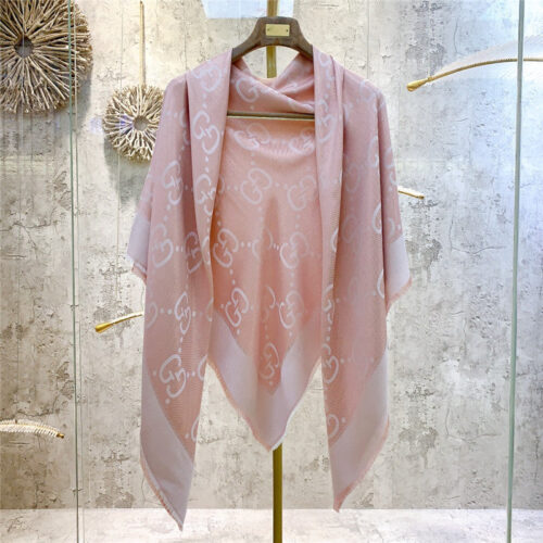 High Quality Luxury Gucci GG Lurex Jacquard Shawl – Style 26082
