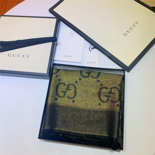 High Quality Luxury Gucci GG Lurex Jacquard Shawl – Style 26085 product detail