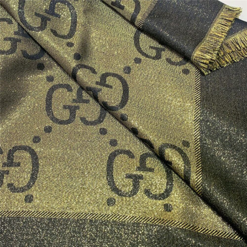 High Quality Luxury Gucci GG Lurex Jacquard Shawl – Style 26085 product detail