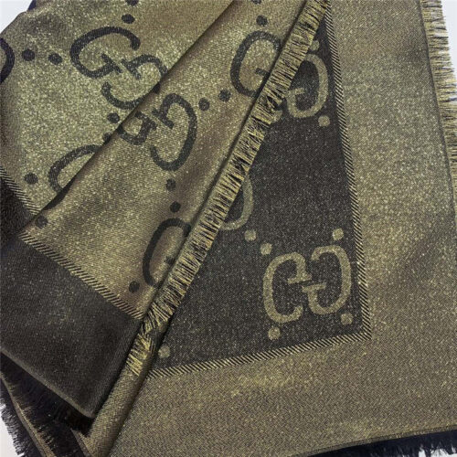 High Quality Luxury Gucci GG Lurex Jacquard Shawl – Style 26085 product detail