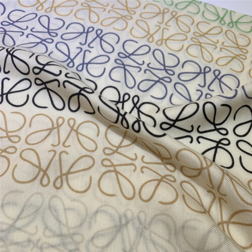 High Quality Luxury Loewe Line Full Logo Silk Scarf – Style 26555 product detail
