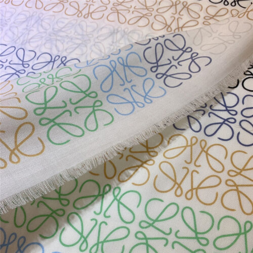 High Quality Luxury Loewe Line Full Logo Silk Scarf – Style 26555 product detail