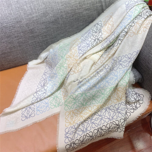 High Quality Luxury Loewe Line Full Logo Silk Scarf – Style 26555 product detail