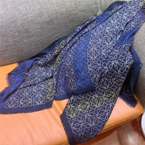 High Quality Luxury Loewe Line Full Logo Silk Scarf – Style 26557 product detail