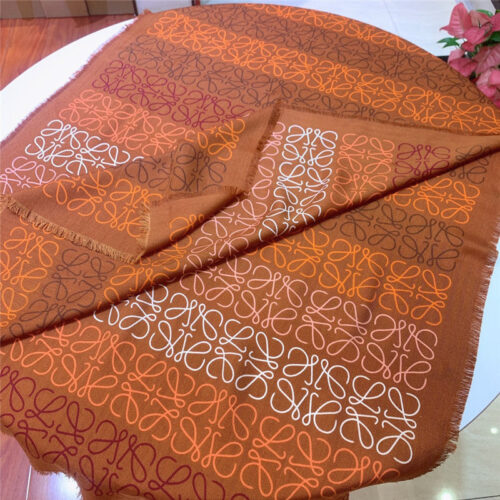 High Quality Luxury Loewe Line Full Logo Silk Scarf product detail