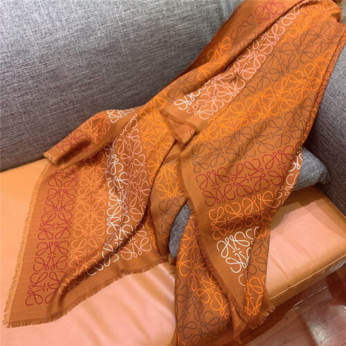 High Quality Luxury Loewe Line Full Logo Silk Scarf product detail