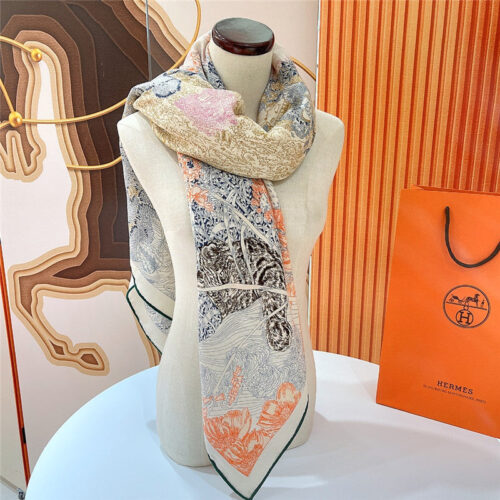 High Quality Luxury Hermes “Return To Nature” 140 Cm Shawl – Style 26299 product detail