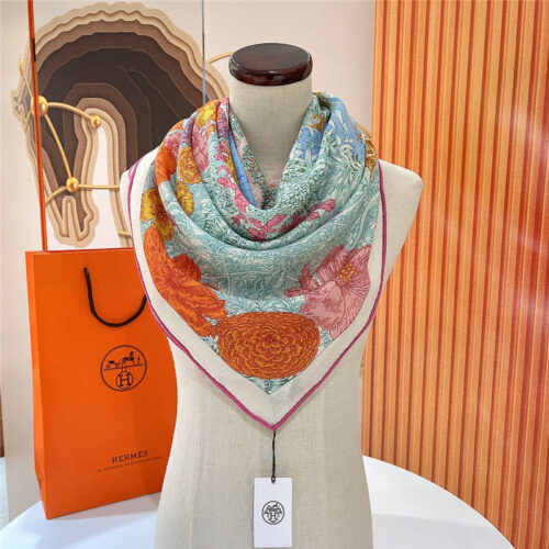 High Quality Luxury Hermes "Return To Nature" 140 Cm Shawl – Style 26302