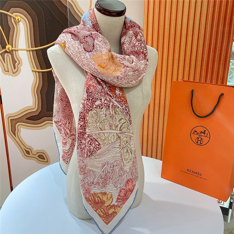 High Quality Luxury Hermes “Return To Nature” 140 Cm Shawl product detail