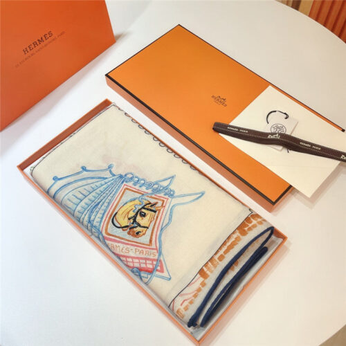High Quality Luxury Hermes “Equestrian Prism” 140Cm Shawl – Style 26264 product detail