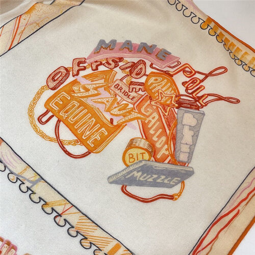 High Quality Luxury Hermes “Equestrian Prism” 140Cm Shawl – Style 26266 product detail