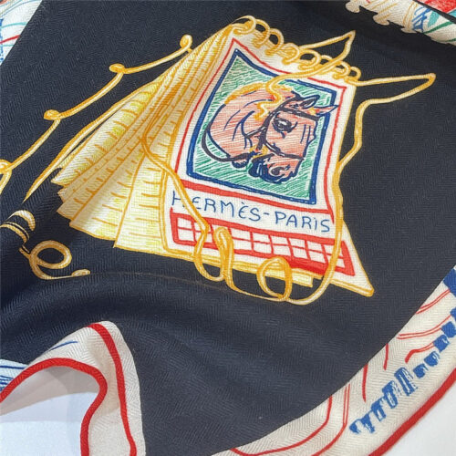 High Quality Luxury Hermes “Equestrian Prism” 140Cm Shawl product detail