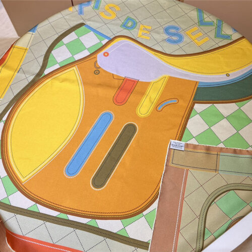 High Quality Luxury Hermes “Saddle Pad” 90Cm Reversible Square Scarf – Style 26308 product detail