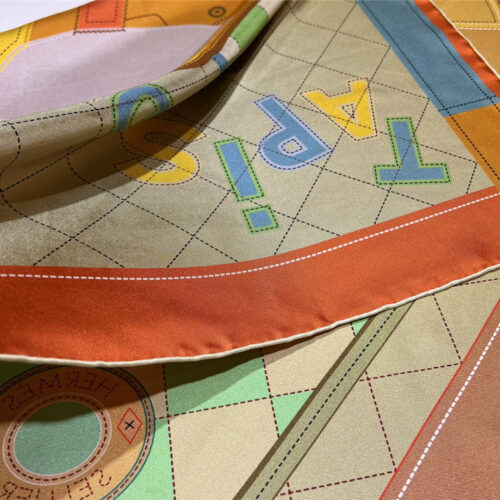 High Quality Luxury Hermes “Saddle Pad” 90Cm Reversible Square Scarf – Style 26308 product detail