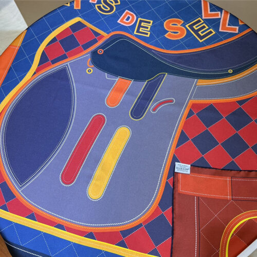 High Quality Luxury Hermes “Saddle Pad” 90Cm Reversible Square Scarf product detail