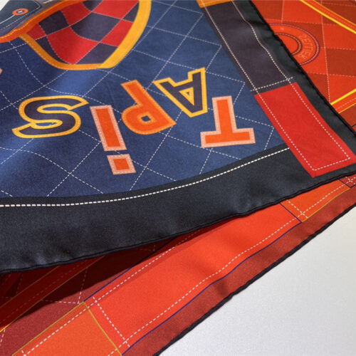 High Quality Luxury Hermes “Saddle Pad” 90Cm Reversible Square Scarf product detail