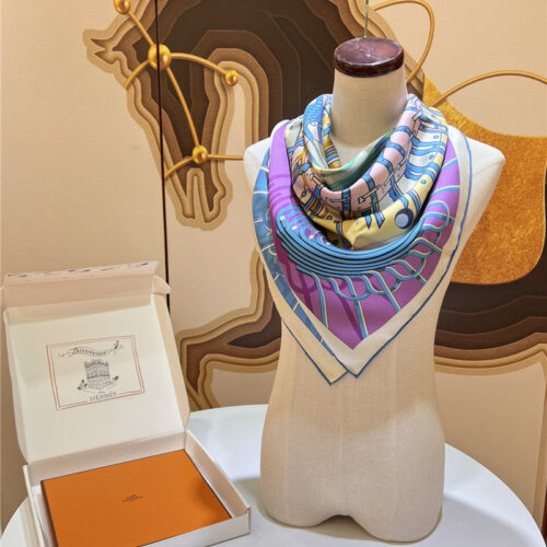 High Quality Luxury Hermes 90Cm Reversible Square Towel – Style 26181