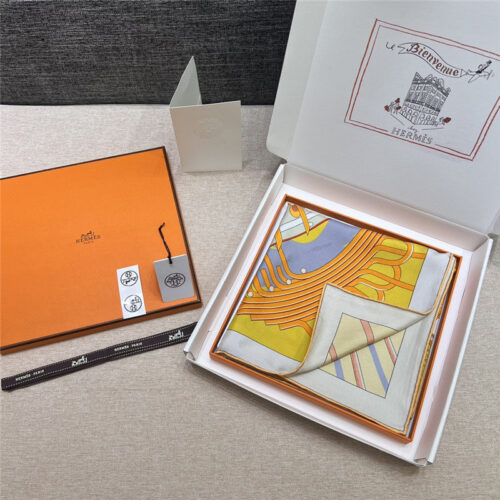 High Quality Luxury Hermes 90Cm Reversible Square Towel – Style 26182 product detail