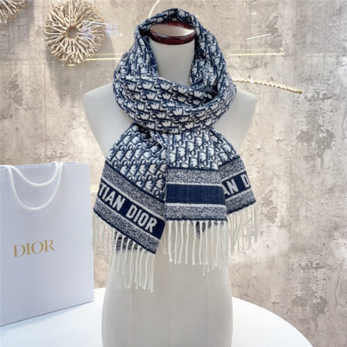 High Quality Luxury Dior Cashmere Printed Scarf – Style 25312