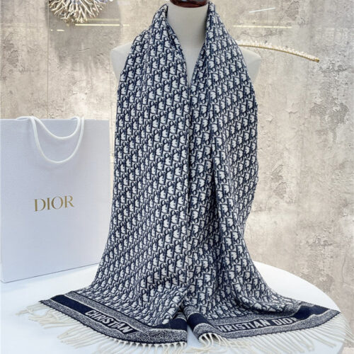 High Quality Luxury Dior Cashmere Printed Scarf – Style 25312 alternate view