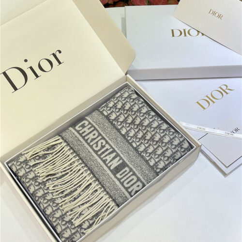 High Quality Luxury Dior Cashmere Printed Scarf product detail