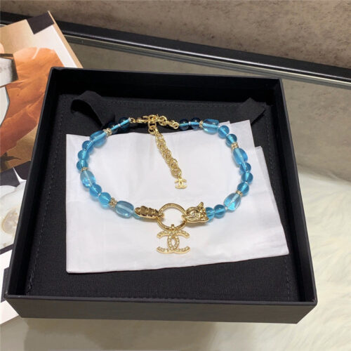 High Quality Luxury Chanel Glazed Double C Necklace alternate view
