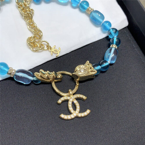 High Quality Luxury Chanel Glazed Double C Necklace product detail