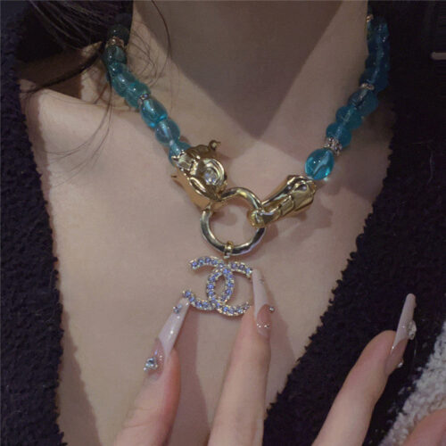 High Quality Luxury Chanel Glazed Double C Necklace product detail