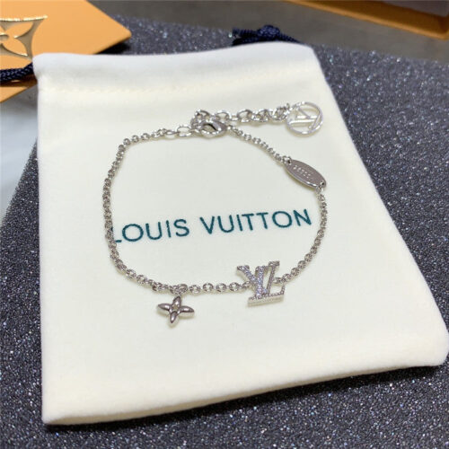 High Quality Luxury Louis Vuitton Green Half Diamond Bracelet – Style 51133