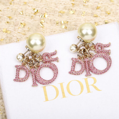 High Quality Luxury Dior Large And Small Pearl Earrings