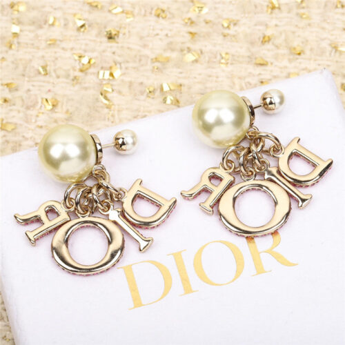 High Quality Luxury Dior Large And Small Pearl Earrings product detail