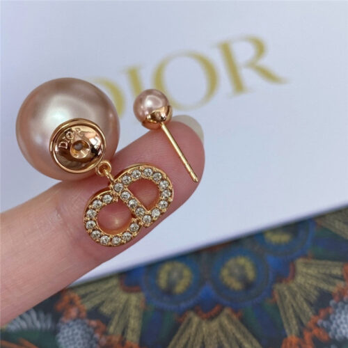 High Quality Luxury Dior Pink Pearl Star Cd Earrings product detail