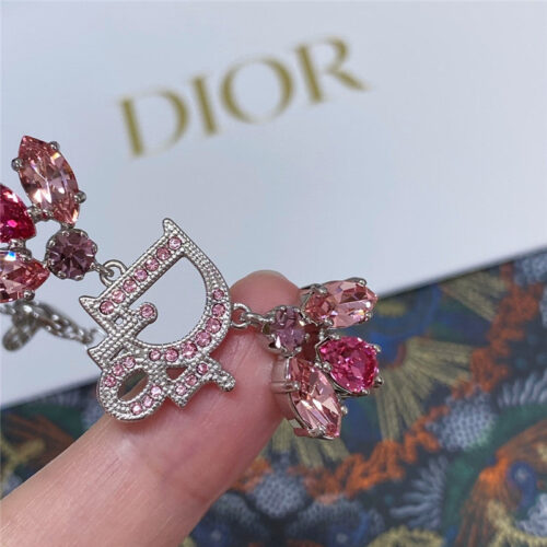 High Quality Luxury Dior Flower Fairy Pink Diamond Bracelet product detail