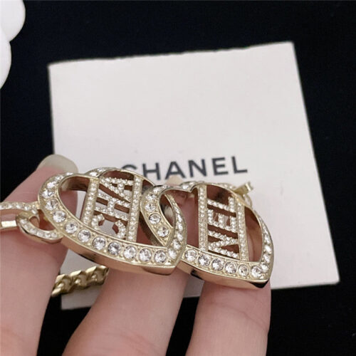High Quality Luxury Chanel Hollow Double Heart Necklace – Style 50104 product detail