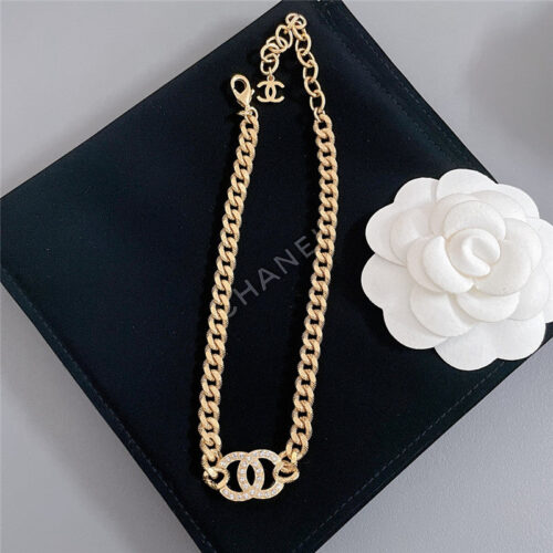 High Quality Luxury Chanel Thick Gold Chain Double C Necklace product detail