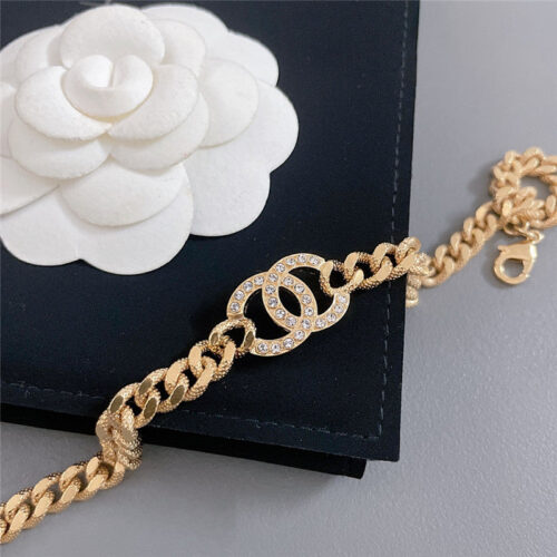 High Quality Luxury Chanel Thick Gold Chain Double C Necklace product detail