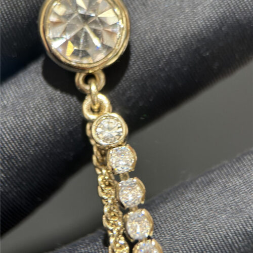 High Quality Luxury Chanel Double C Hollow Round Chain Earrings product detail