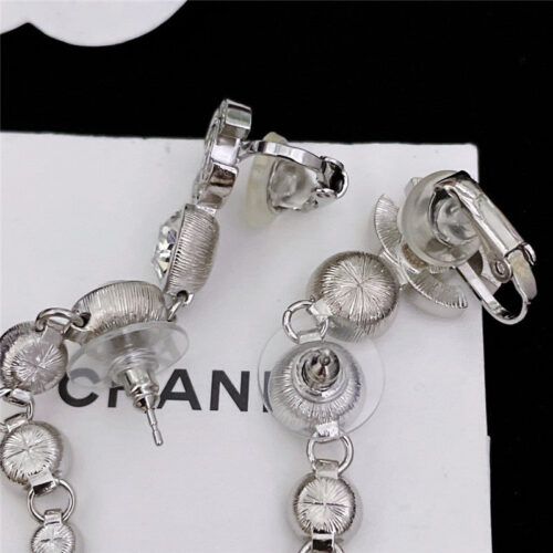 High Quality Luxury Chanel Tassel Rhinestone Earrings product detail