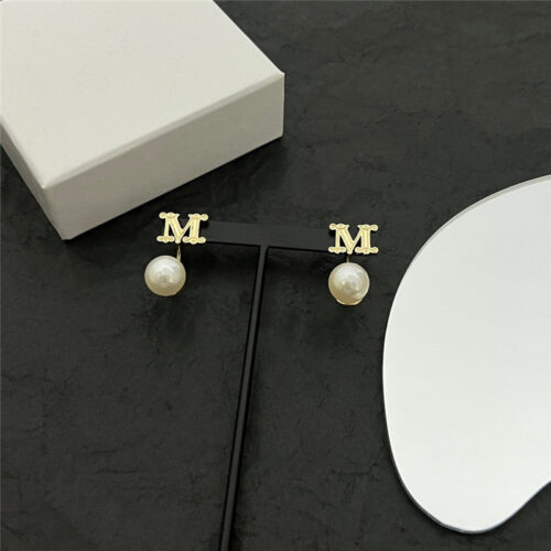 High Quality Luxury Maxmara M Letter Earrings alternate view