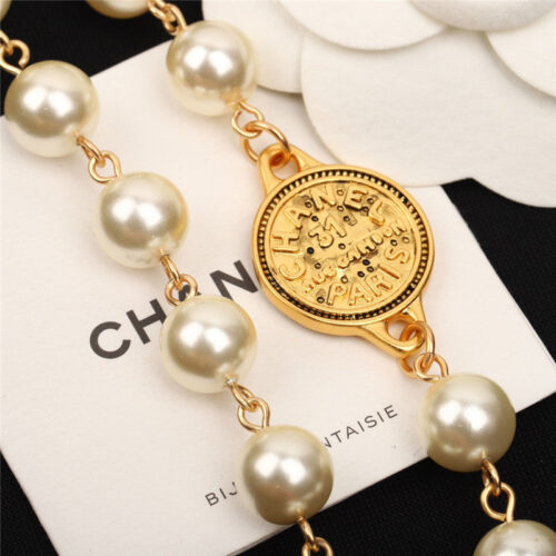 High Quality Luxury Chanel Gold Coin Pearl Long Chain product detail